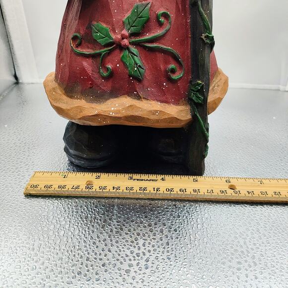 Rustic Santa Resin Figurine Christmas Holiday Decor Gift Carrying Stick - Picture 11 of 12